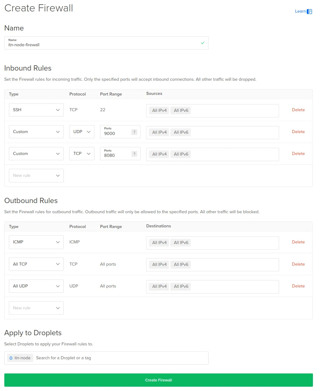 Configure firewall.