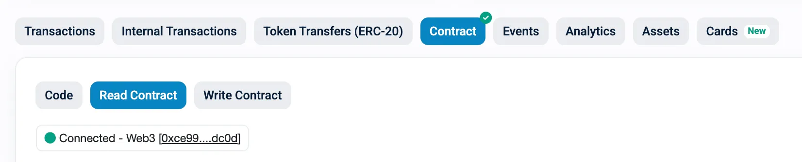 Check wallet connection