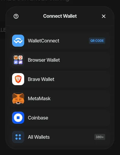 Select a wallet.
